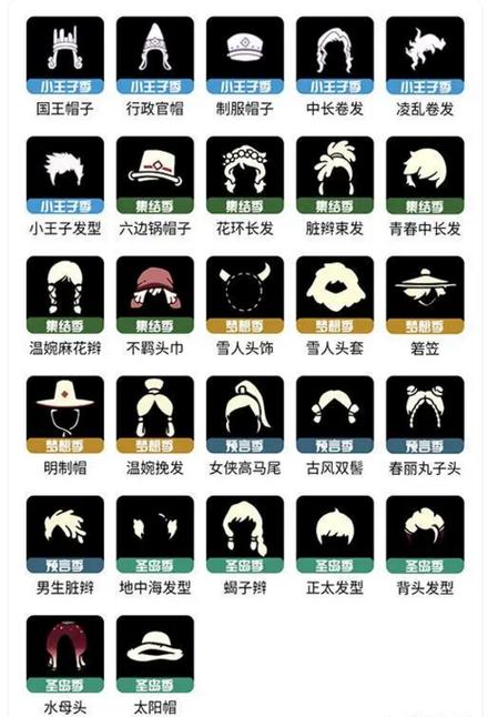 光遇所有头发图鉴