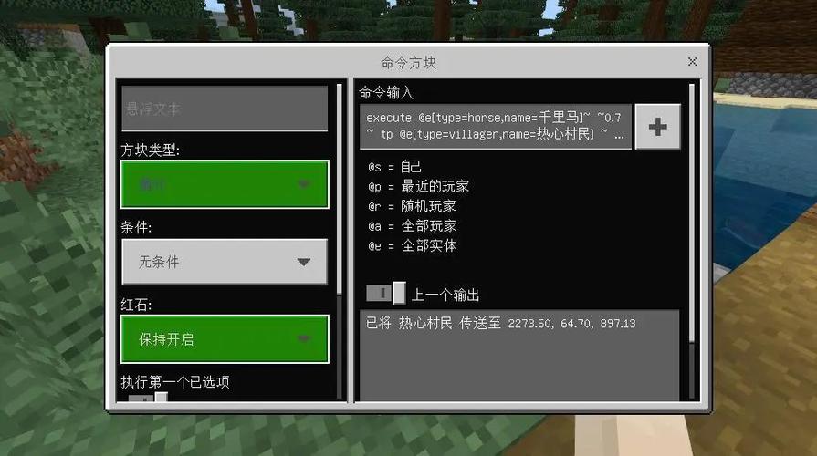 我的世界怎么控制村民指令