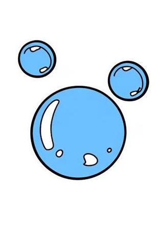 彩色泡泡图片简笔画