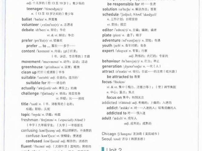 人教版高一英语必修一单词表