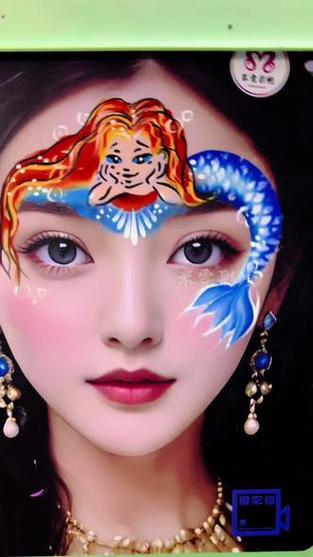 美人鱼脸部彩绘