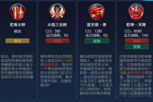哪吒技能有哪些