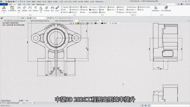 中望3d导出二维cad图纸