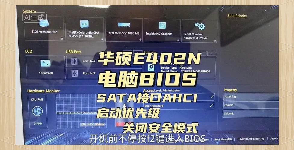 华硕电脑怎么进入高级模式