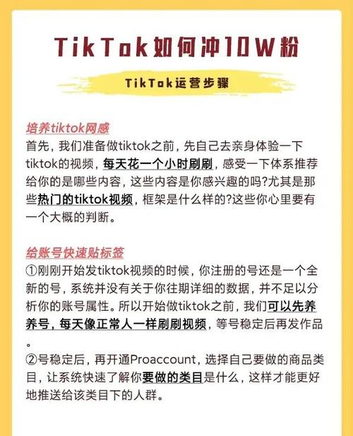 tiktok涨粉技术