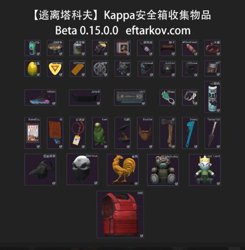 逃离塔科夫物品交换表