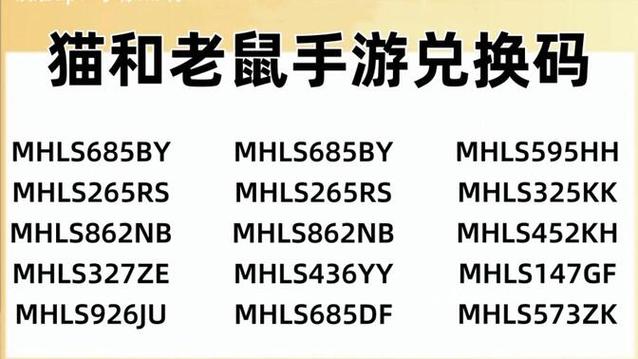 猫和老鼠兑换码
