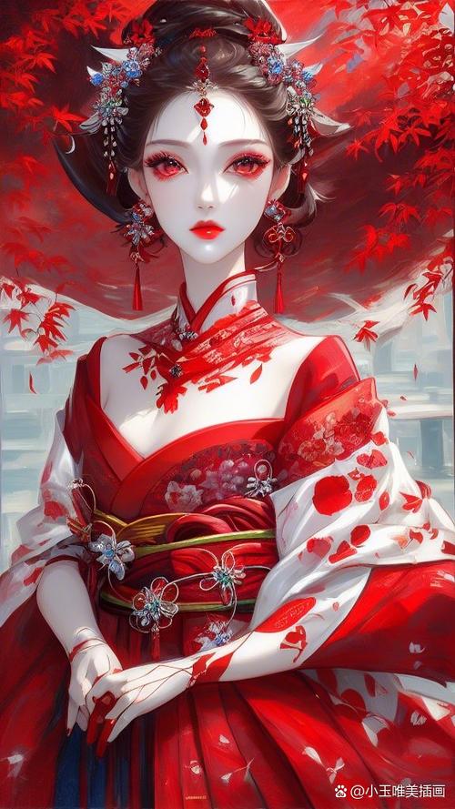 二次元红色系唯美图片截图1